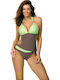 Beatrix Swimsuit with Openings Brown/Celadon