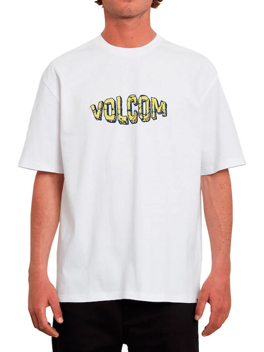 Volcom Ανδρικό T-shirt Λευκό με Στάμπα