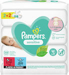 Pampers Sensitive Baby Wipes without Alcohol & Fragrance 4x52pcs