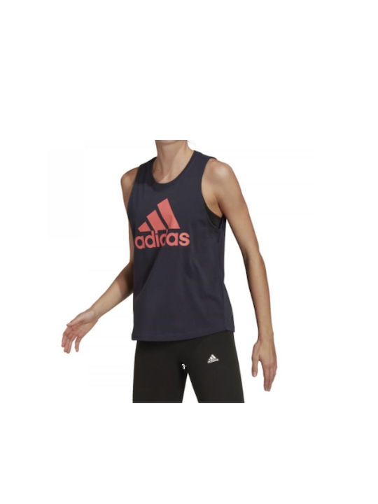 Adidas Women's Athletic Blouse Sleeveless Navy Blue