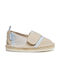 Kids Espradrilles with Hoop & Loop Closure Beige