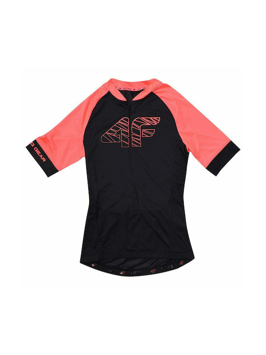 4F Cycling Femei Mâneci scurte Tricou de ciclism Negru