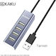 Kaku KSC-383 USB 2.0 4 Port USB Hub with USB-A Connection Gray