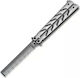 Boker Magnum Butterfly Knife Silver with Blade made of Stainless Steel