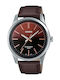 Casio Men's Watch 42mm Battery with Brown Leather Strap
