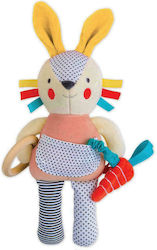 Petit Collage Baby Toy Λαγουδάκι made of Fabric with Sounds for 0++ Months