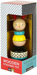 Petit Collage Stacking Toy Modern Bunny made of Wood for 12++ Months