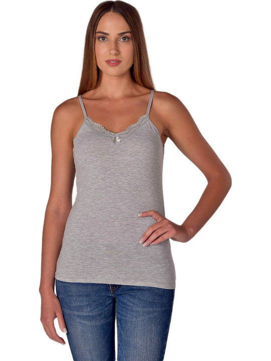 Jokers Cu Bretele Bumbac Gri Tricou pentru femei