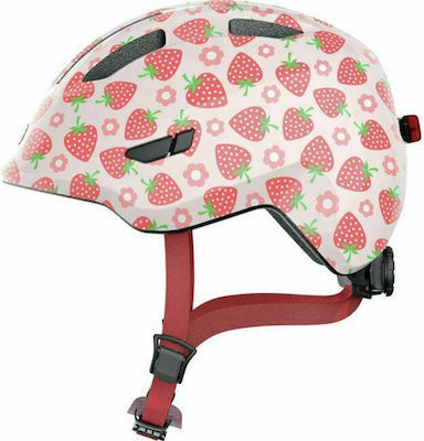 Abus Smiley 3.0 Kids' Helmet for City Bike Strawberry with LED Light