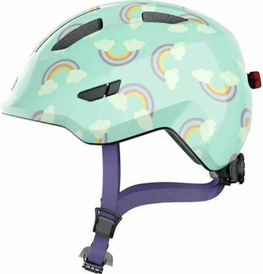 Abus Smiley 3.0 Kids' Helmet for City Bike Rainbow with LED Light Rainbow