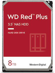 Western Digital Red Plus 8TB HDD Σκληρός Δίσκος 3.5" SATA III με 128MB Cache για NAS / Server