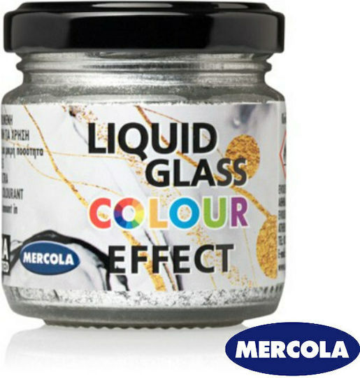 Mercola Liquid Glass Metallic Effect Craft Pigment Silver for Liquid Glass Σκόνη Μεταλλική 90ml