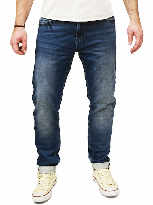 Cars Jeans Ανδρικό Παντελόνι Τζιν Ελαστικό σε Ίσια Γραμμή Μπλε
