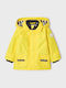 Kids' Sports Jacket Short Windproof with Hood Yellow