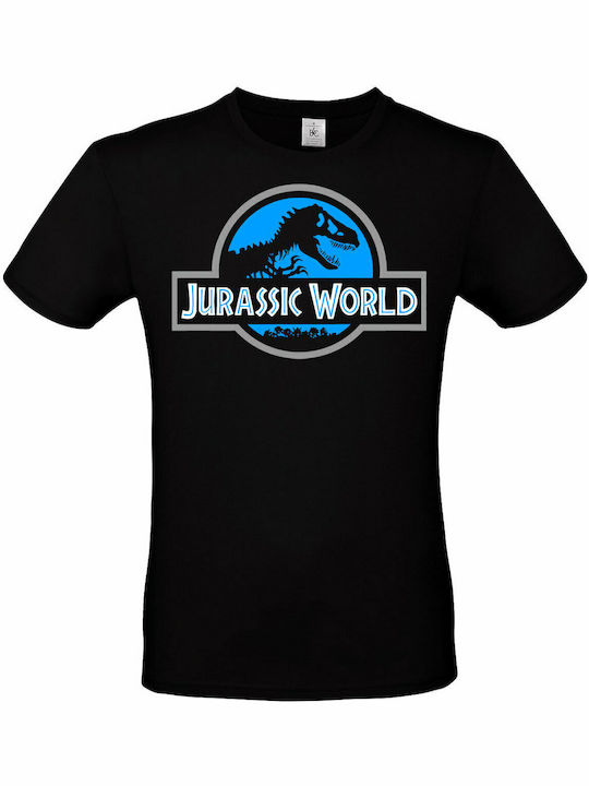 B&C World T-shirt Jurassic Park Black Cotton