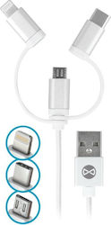 Forever USB to Lightning / Type-C / micro USB Cable 1m 3IN1 Forever USB to Lightning / Type-C / micro USB Cable 1m 3IN1