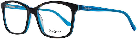 Pepe Jeans Plastic Eyeglass Frame Brown Tortoise PJ3269-C1