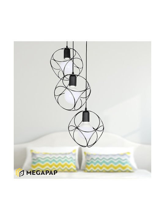 Megapap Lusita Pendant Light Black with Socket ...