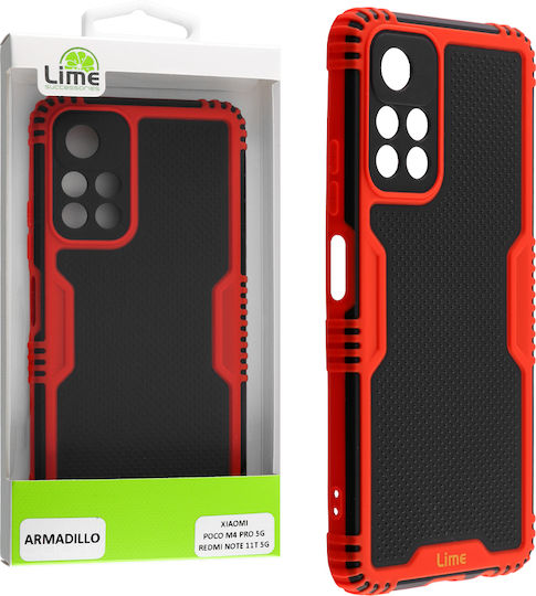 Lime Armadillo Camera Guard Back Cover Plastic Red (Poco M4 Pro)