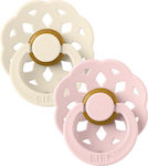 Bibs Pacifiers Rubber Boheme Ivory / Blossom for 0-6 months 2pcs