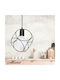 Megapap Lusita Pendant Light Black with Socket E27 20x20x70cm