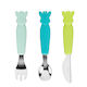 Sophie La Girafe Baby Cutlery Set made of Metal for 3+ months Multicolored 3pcs