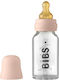 Bibs Glass Bottle Kit Anti-Colic with Rubber Nipple for 0+, 0+ m, months Blush 110ml 1pcs 5003244