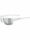 Uvex Sportstyle 230 Sunglasses with White Mat Plastic Frame and Silver Mirror Lens S5320698816