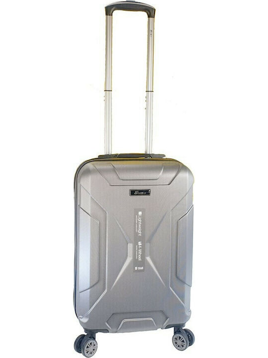 Stelxis Kleine Die Zeus-Kollektion Handgepäck Hart Grau mit 4 Rädern Höhe 55cm