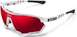 Scicon Cycling Glasses Aerotech Uae Team with White Frame & Multicolour Lenses