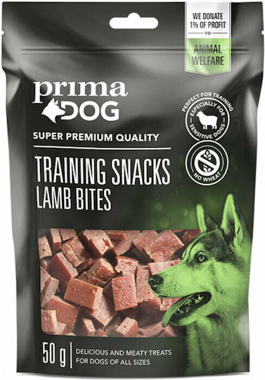 Prima Dog Snacks Bites Λιχουδιές Εκπαίδευσης Σκύλου με Αρνί 50gr