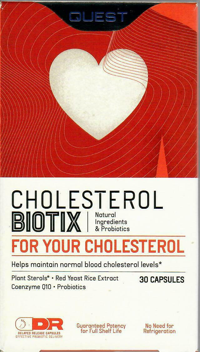 Quest Cholesterol Biotix For Your Cholesterol 30 κάψουλες Skroutz.gr