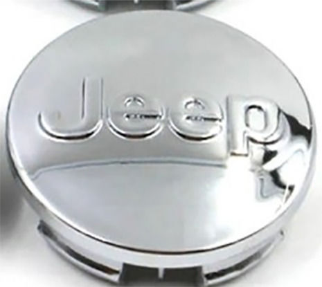 Zero-Wheel Τάπα Κέντρου Ζάντας Jeep με Εσωτερική Διάμετρο 63mm Γκρι/Χρώμιο 1τμχ