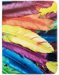 Klappdeckel Synthetisches Leder Colour Feather (Universal 9.7-10.1" - Universell 9,7-10,1")