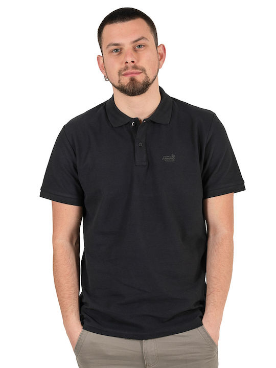 Double S Polo T-Shirt Schwarz