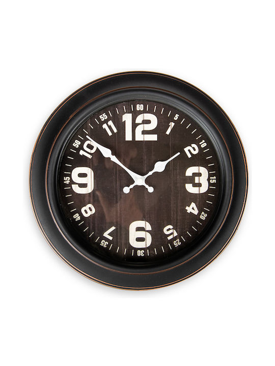 General Trade Vintage Antique Wall Clock Plastic Black Ø40cm