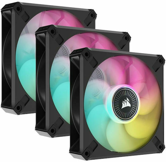 Corsair iCUE ML120 RGB Elite Premium Case Fan (2000rpm / 58.10cfm) με Σύνδεση 4-Pin PWM 3τμχ