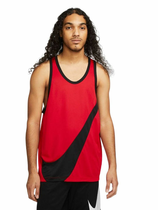 Dri-FIT Crossover Dri-Fit Αθλητική Μπλούζα Κοντομάνικη Κόκκινη