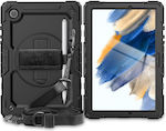 Tech-Protect Solid360 Flip Cover Piele artificială Rezistentă Negru (Galaxy Tab A8)