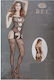 La Lolita Amsterdam Sexy One piece tights with open chest and bows Black