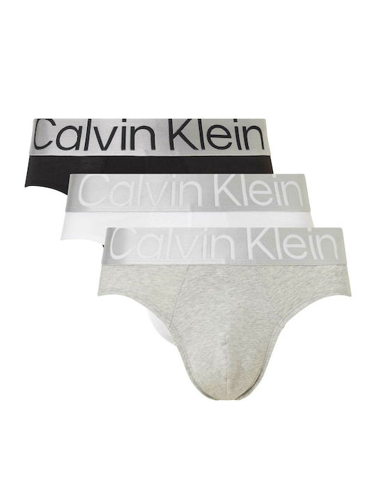 Calvin Klein Slipuri pentru bărbați Negru / Gri / Alb 3Pachet