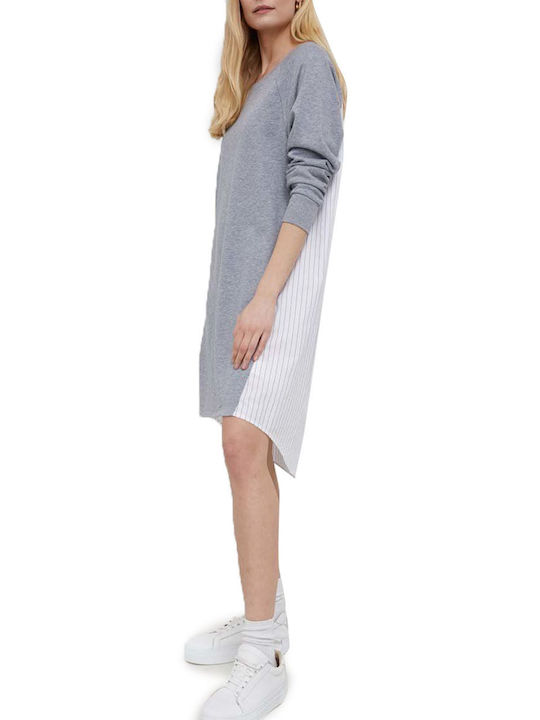 DKNY Midi Shirt Dress Dress Gray