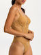 SY190483 BN3 Women's Bodysuit Lingerie with Lace Yellow