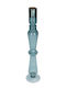 Zaros Candle Holder Glass Blue 37cm 1pcs