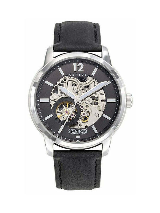 Certus Watch Automatic with Black Leather Strap