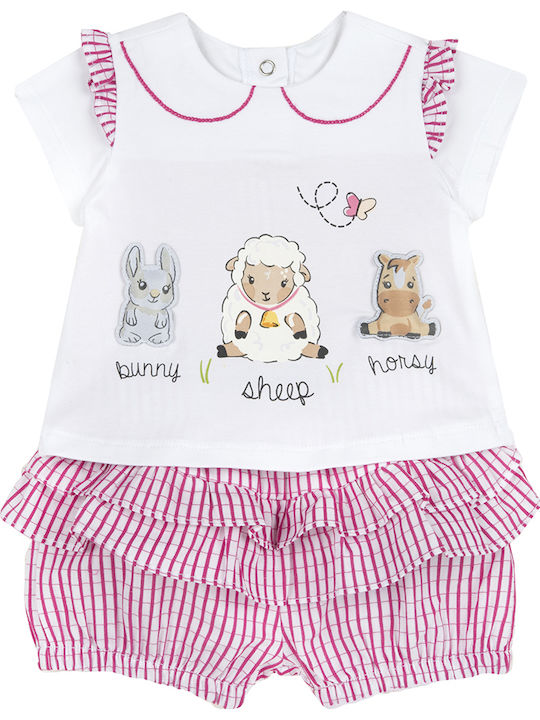 Kids' Set with Shorts Summer 2pcs White