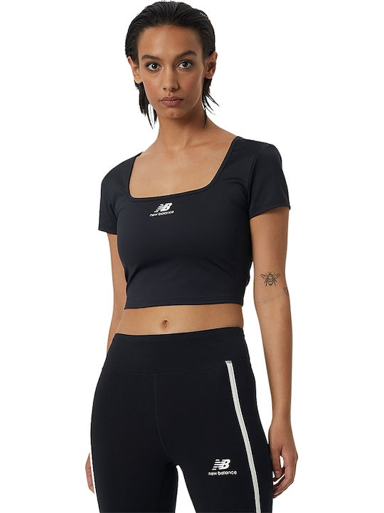New Balance Athletics Γυναικείο Crop Top Βαμβακ...