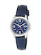 Casio Herrenuhr 35.2mm Batterie mit Blau Lederarmband