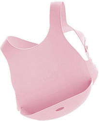 Minikoioi Σαλιάρα Σιλικόνης με Κουμπί Simple με Τσέπη Pink