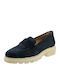 Women's Moccasins in Navy Blue Color